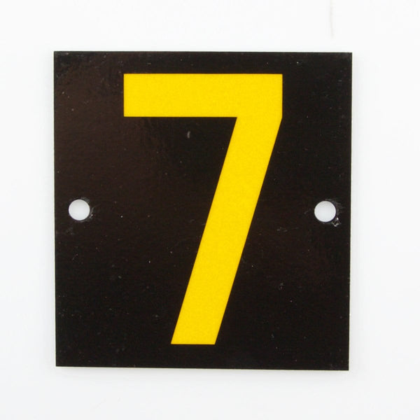 Reflective Identification Number - Black 7