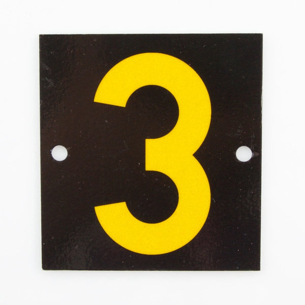 Reflective Identification Number - Black 3